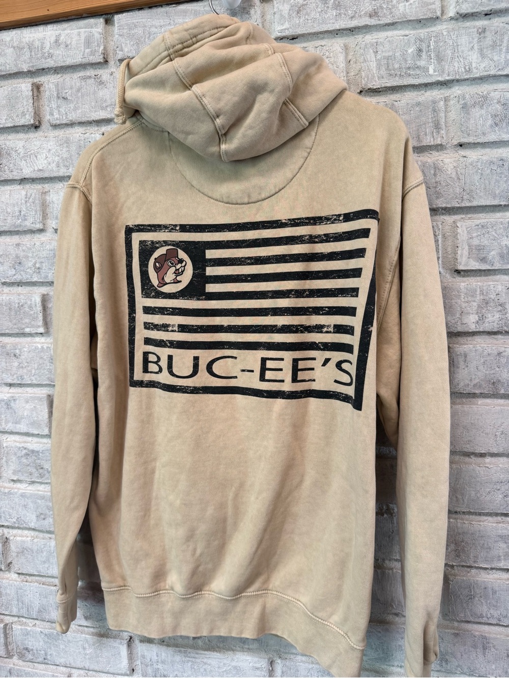 Buc-ee's Tan Logo Hooded Sweatshirt